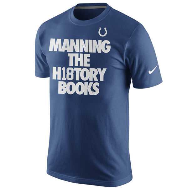 Indianapolis Colts Peyton Manning Nike History Books Name x26 Number WEM T-Shirt - Royal Blue,We sell and wholesale Indianapolis Colts Peyton Manning Nike History Books Name x26 Number WEM T-Shirt - Royal Blue on line form chian!